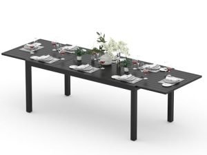 10 person outdoor dining table with umbrella