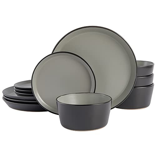 12 Piece Stoneware Dinnerware Set: Durable, Stylish, and Dishwasher Safe Choices 5 12 piece stoneware dinnerware set