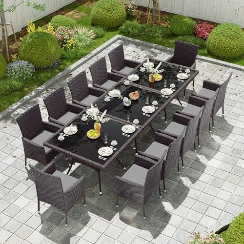 16 Person Outdoor Dining Table: Ultimate Patio Set for Large Gatherings 19 16 person outdoor dining table