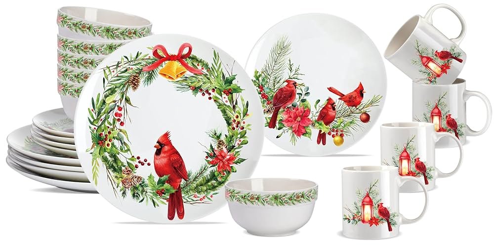 16 piece christmas dinnerware sets