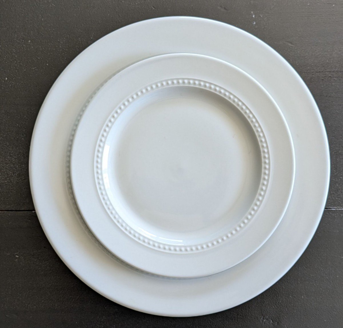 16pc porcelain beaded rim dinnerware set white threshold