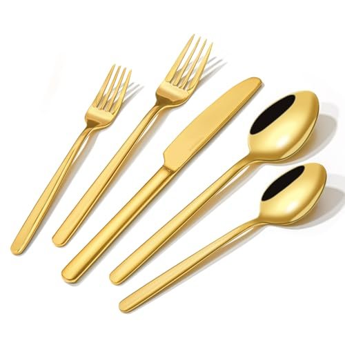 18/10 Gold Flatware: Elegant Stainless Steel Cutlery Sets for Every Occasion 1 1810 gold flatware