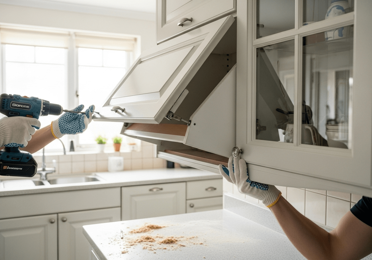 How to Remove a Kitchen Wall Cabinet