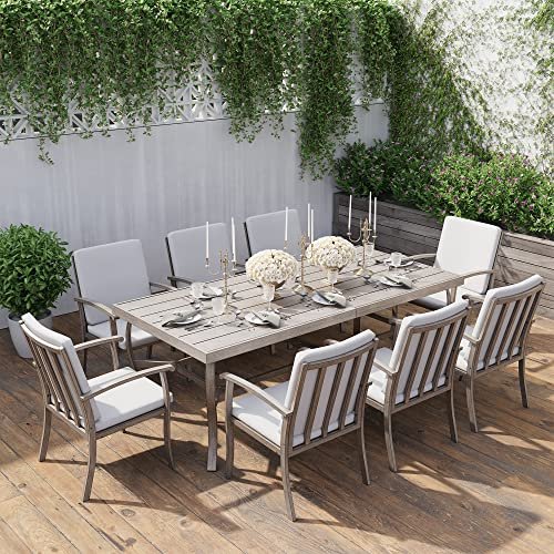 Aluminum Outdoor Patio Dining Set: Stylish, Durable Furniture for Relaxing Gatherings 9 Aluminum Outdoor Patio Dining Set
