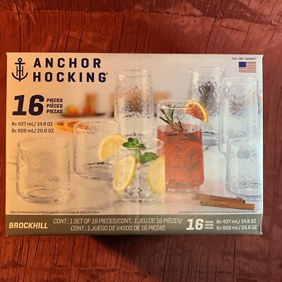 Anchor Hocking Hammered Drinkware Set 16-Piece: Elegant Dining 17 anchor hocking hammered drinkware set 16 piece