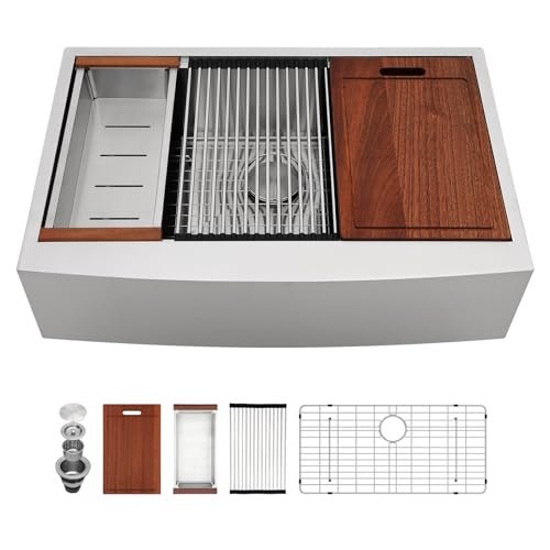 Apron Stainless Steel Kitchen Sink: Durable Farmhouse Style for Modern Kitchens 17 apron stainless steel kitchen sink