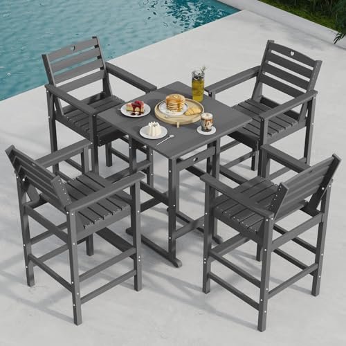 Bar Height Outdoor Dining Set: Stylish and Durable Patio Furniture Choices 3 bar height outdoor dining set