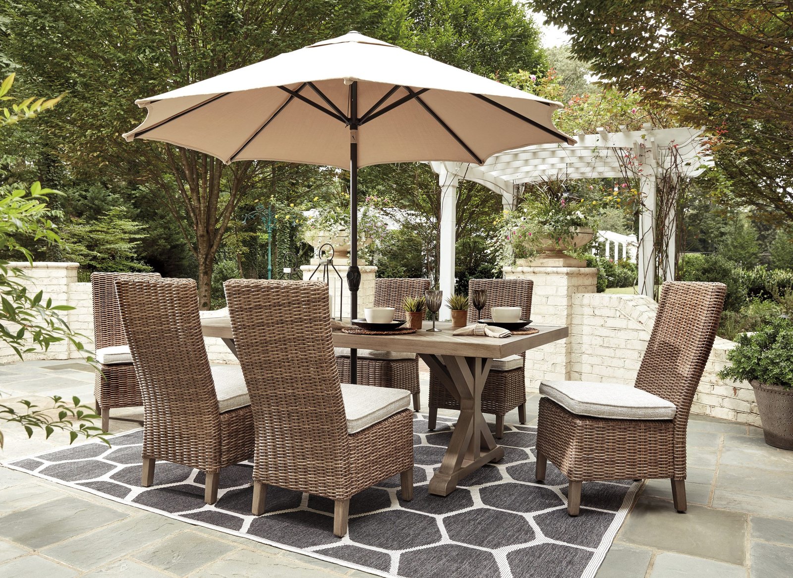 beachcroft outdoor dining table and 6 chairs scaled