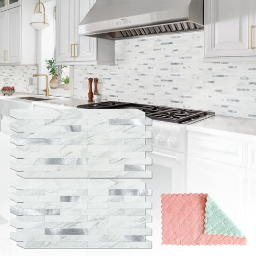 Best Backsplash With White Cabinets: Stylish Peel and Stick Kitchen Tiles 19 best backsplash with white cabinets