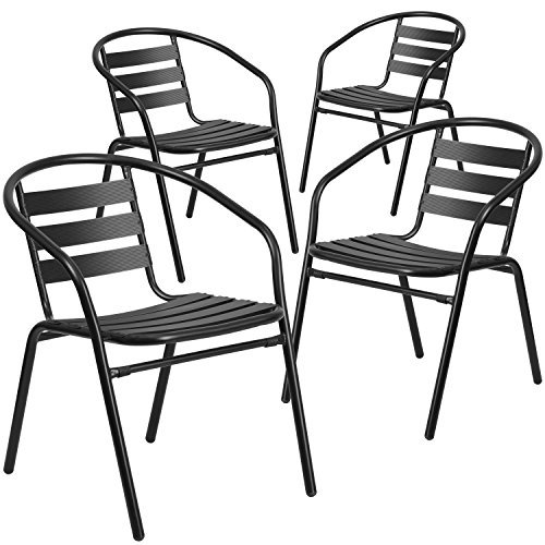 Black Aluminum Outdoor Dining Chairs: Durable, Stylish Seating for Patios 17 black aluminum outdoor dining chairs