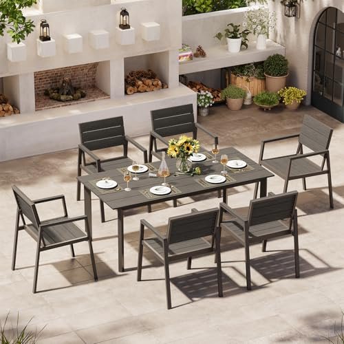 Black Aluminum Outdoor Dining Set: Stylish, Durable Patio Furniture for Any Space 13 black aluminum outdoor dining set