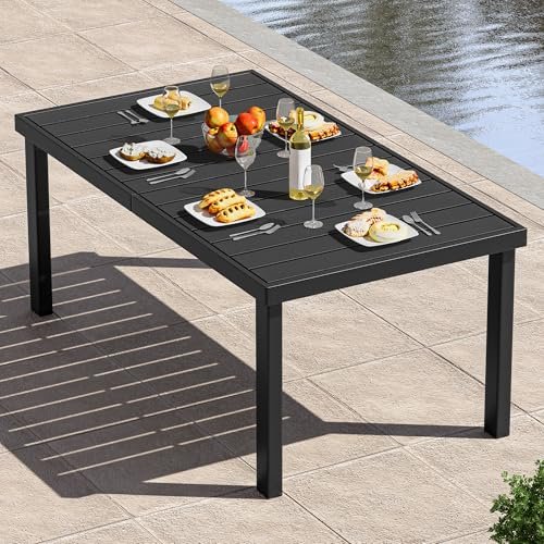 Black Aluminum Outdoor Dining Table: Stylish, Durable Patio Dining Solutions 7 black aluminum outdoor dining table