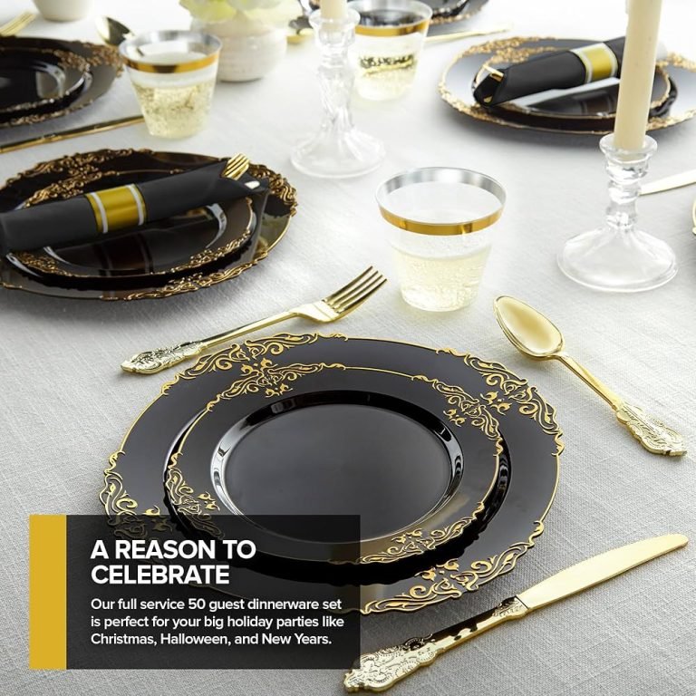 Black And Gold Dinnerware Set: Elevate Your Dining Experience 3 black and gold dinnerware set
