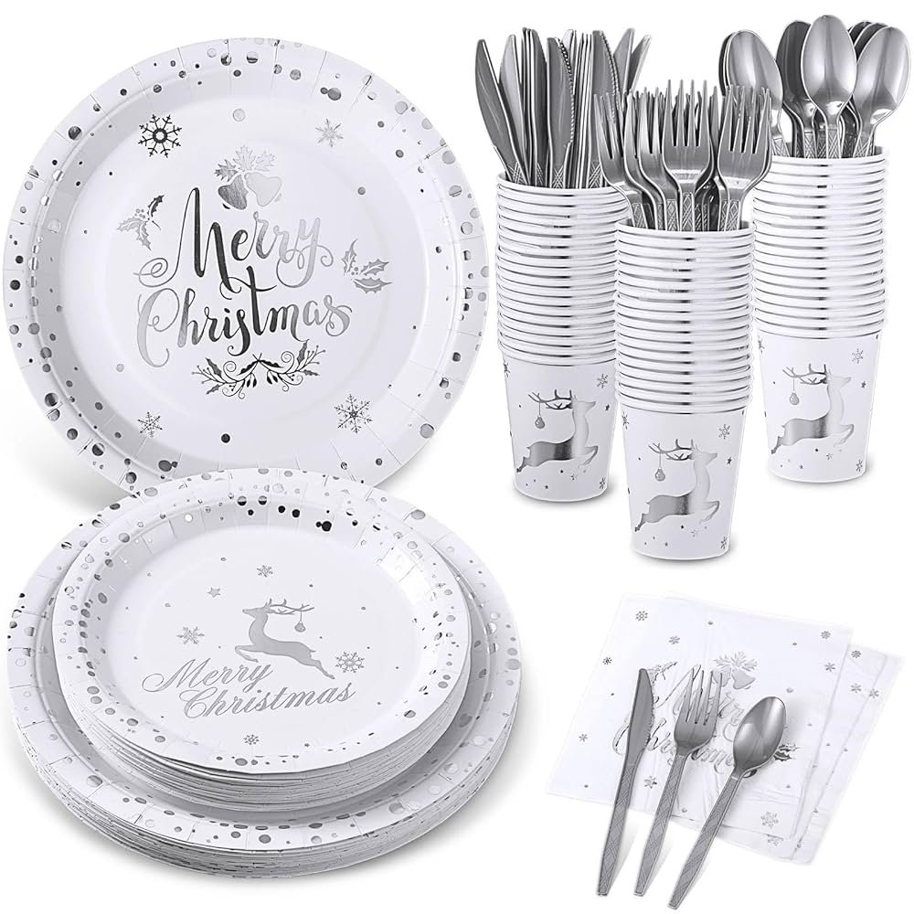 black and white christmas dinnerware