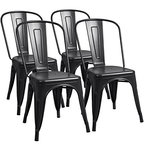 Black Metal Outdoor Dining Chairs: Stylish, Durable Seating for Any Patio 19 Durable black metal chairs with outdoor dining table