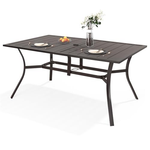 Brown Metal Outdoor Dining Table: Durable, Stylish Patio Dining Solutions 19 brown metal outdoor dining table