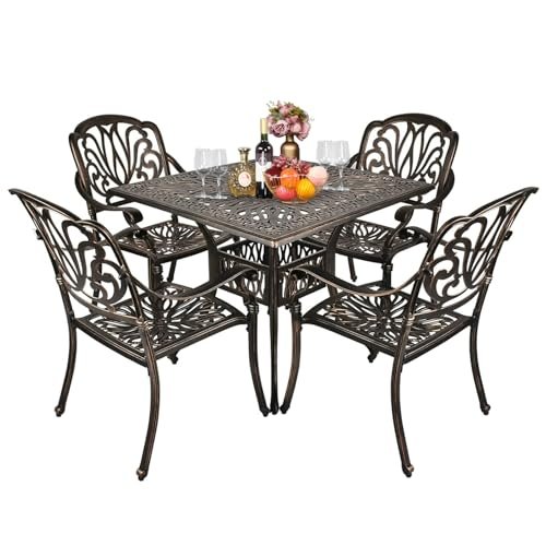 Cast Iron Outdoor Dining Set: Durable Elegance for Your Patio Space 1 cast iron outdoor dining set