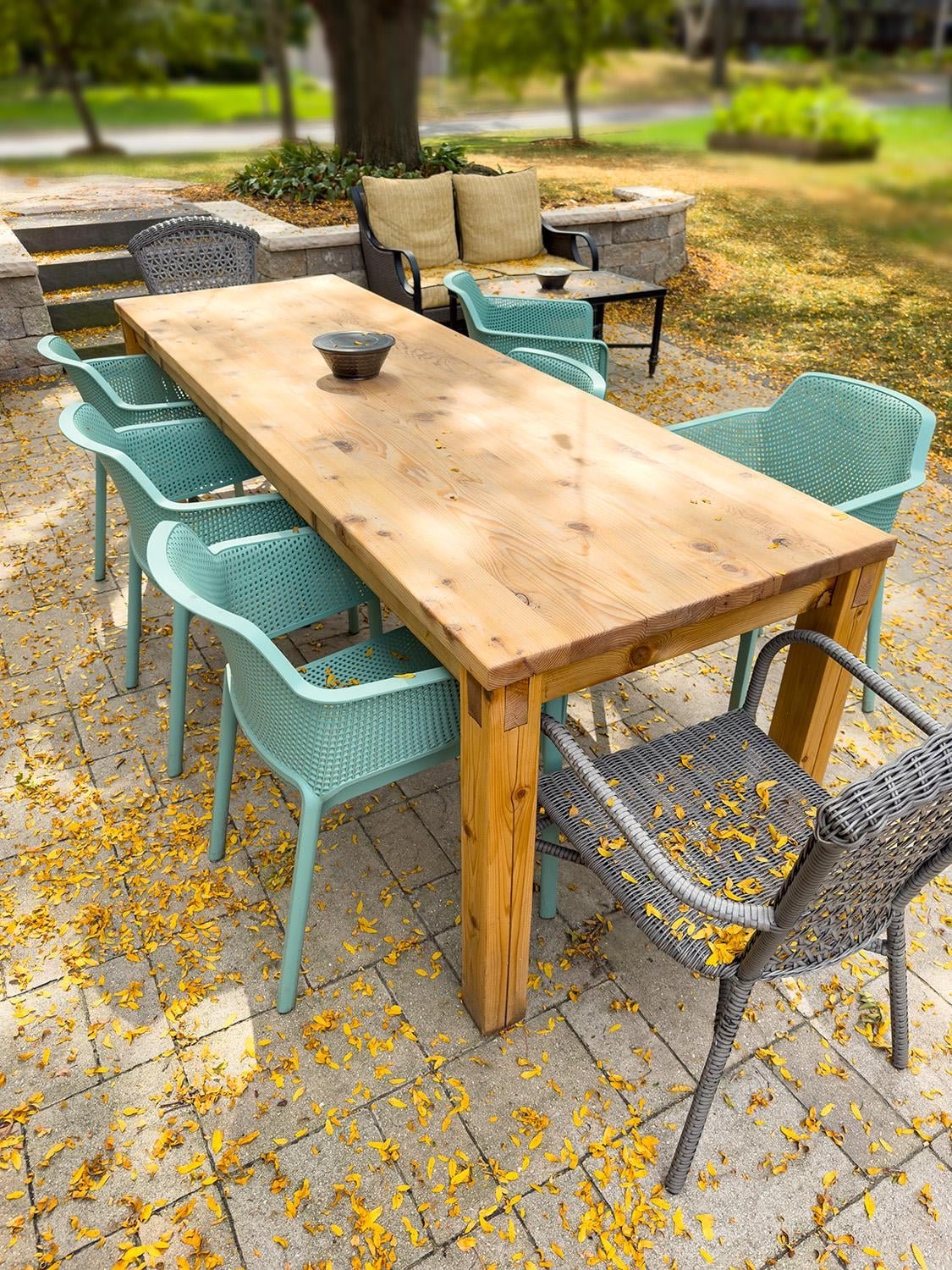 cedar outdoor dining table