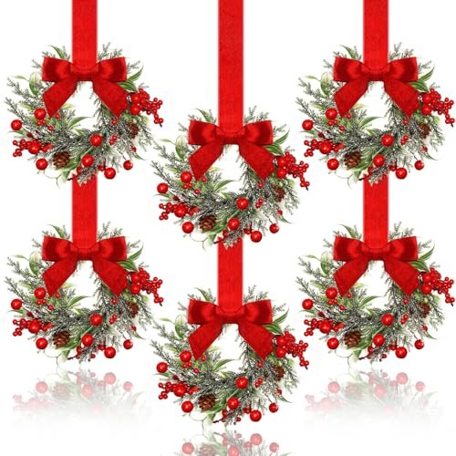 Christmas Decorating Above Kitchen Cabinets: Stylish Mini Wreaths and Bows Ideas 5 christmas decorating above kitchen cabinets