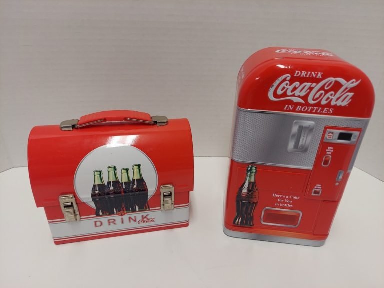 Coca Cola Tin Lunch Box: Vintage Collectible Charm 5 coca cola tin lunch box