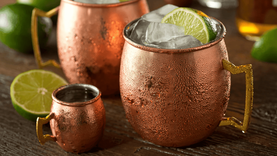 cocktail served in a copper mug