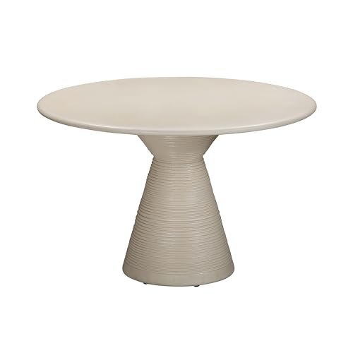 Concrete Indoor Outdoor Pedestal Round Dining Table: Stylish Durable Dining Solution 9 concrete indoor outdoor pedestal round dining table