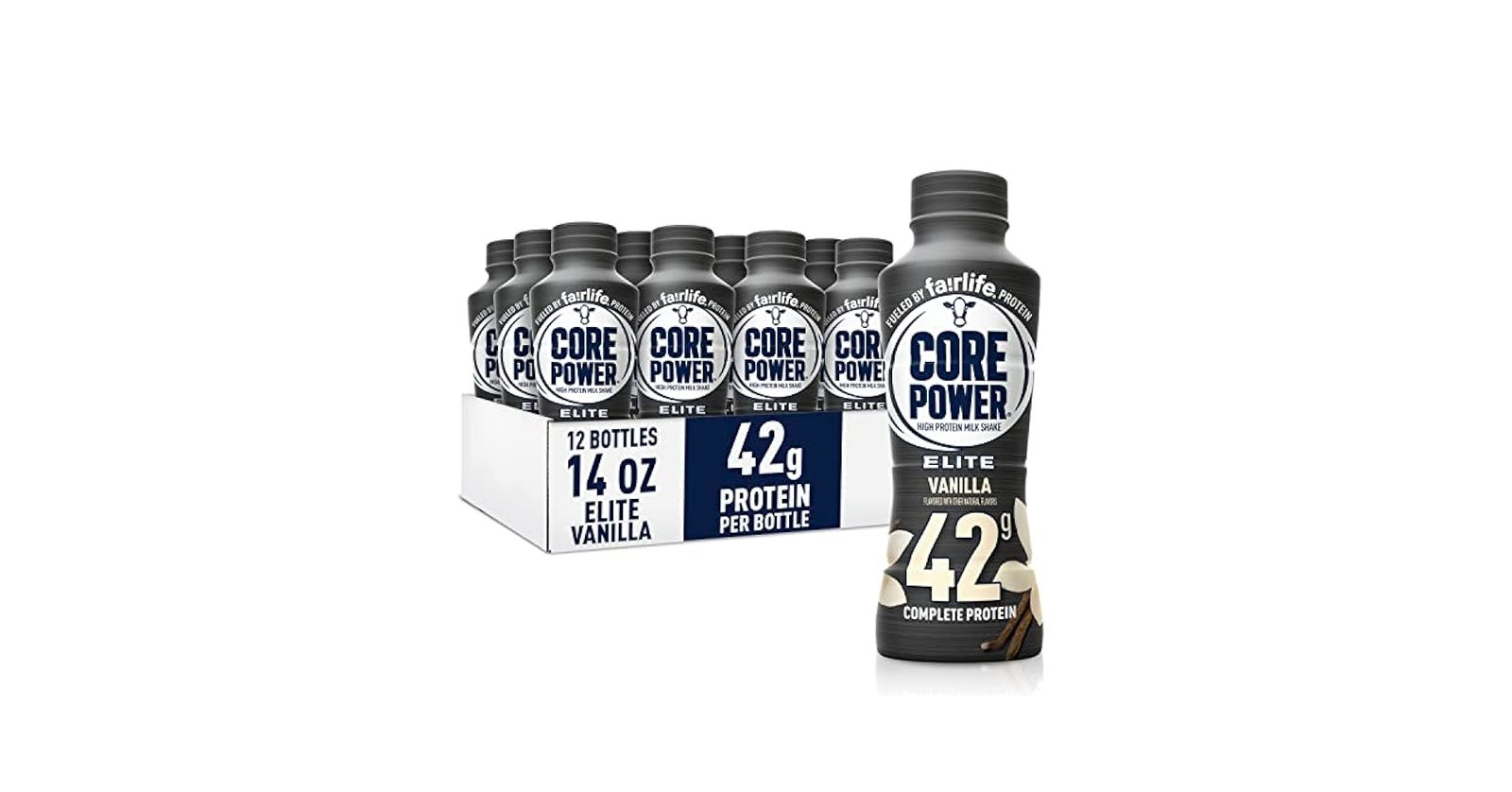 core power protein shake chocolate 26g bottle 14oz 12 pack