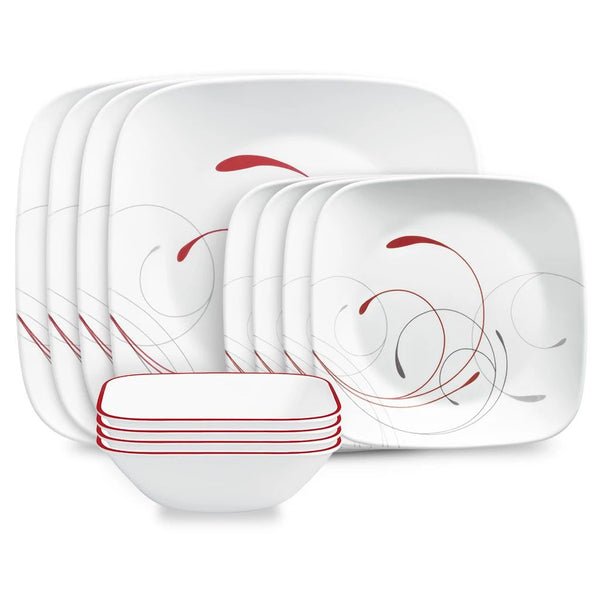 Corelle Splendor Square 12 Piece Dinnerware Set: Stylish Dining 11 corelle splendor square 12 piece dinnerware set