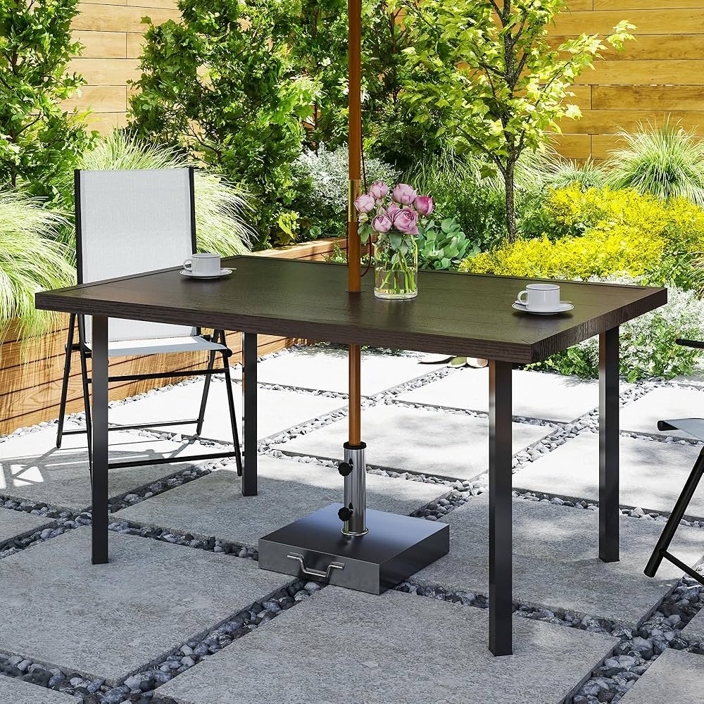 dark brown outdoor dining table 1