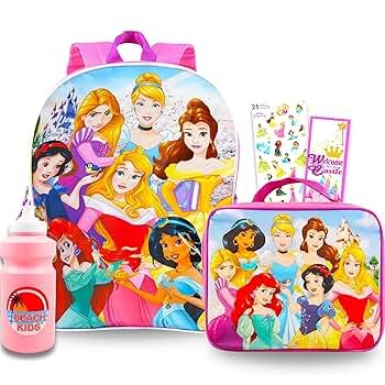 Disney Princess Backpack And Lunch Box: Magical Style for Kids 3 disney princess backpack and lunch