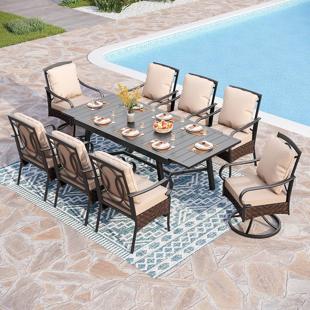 extra large outdoor dining table