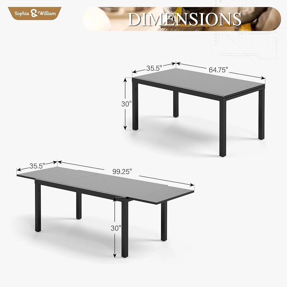 extra long outdoor dining table