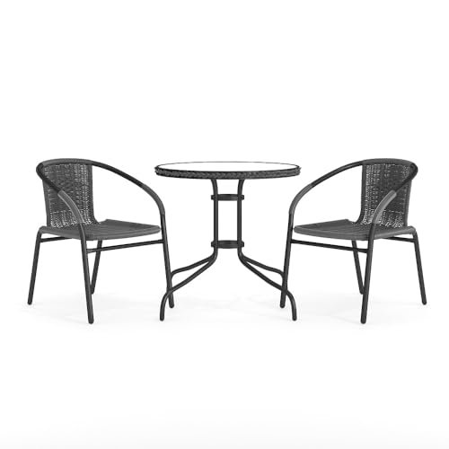 Farrah Square 2 Person Outdoor Dining Set: Stylish Comfort for Two 7 farrah square 2 person outdoor dining set