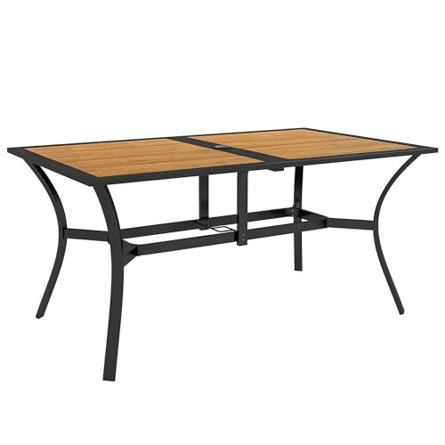 Faux Wood Outdoor Dining Table: Stylish, Durable Patio Furniture for Entertaining 7 faux wood outdoor dining table