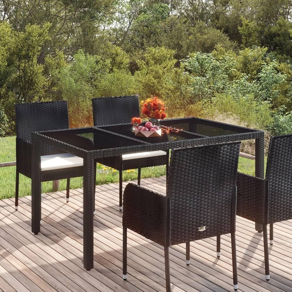 glass outdoor dining table