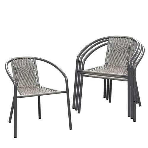 Grey Rattan Outdoor Dining Chairs: Stylish Comfort for Your Patio Seating 7 grey rattan outdoor dining chairs