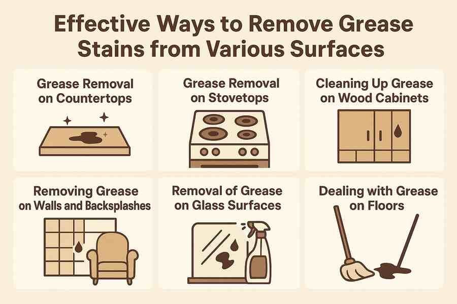 how do you remove grease buildup from kitchen walls