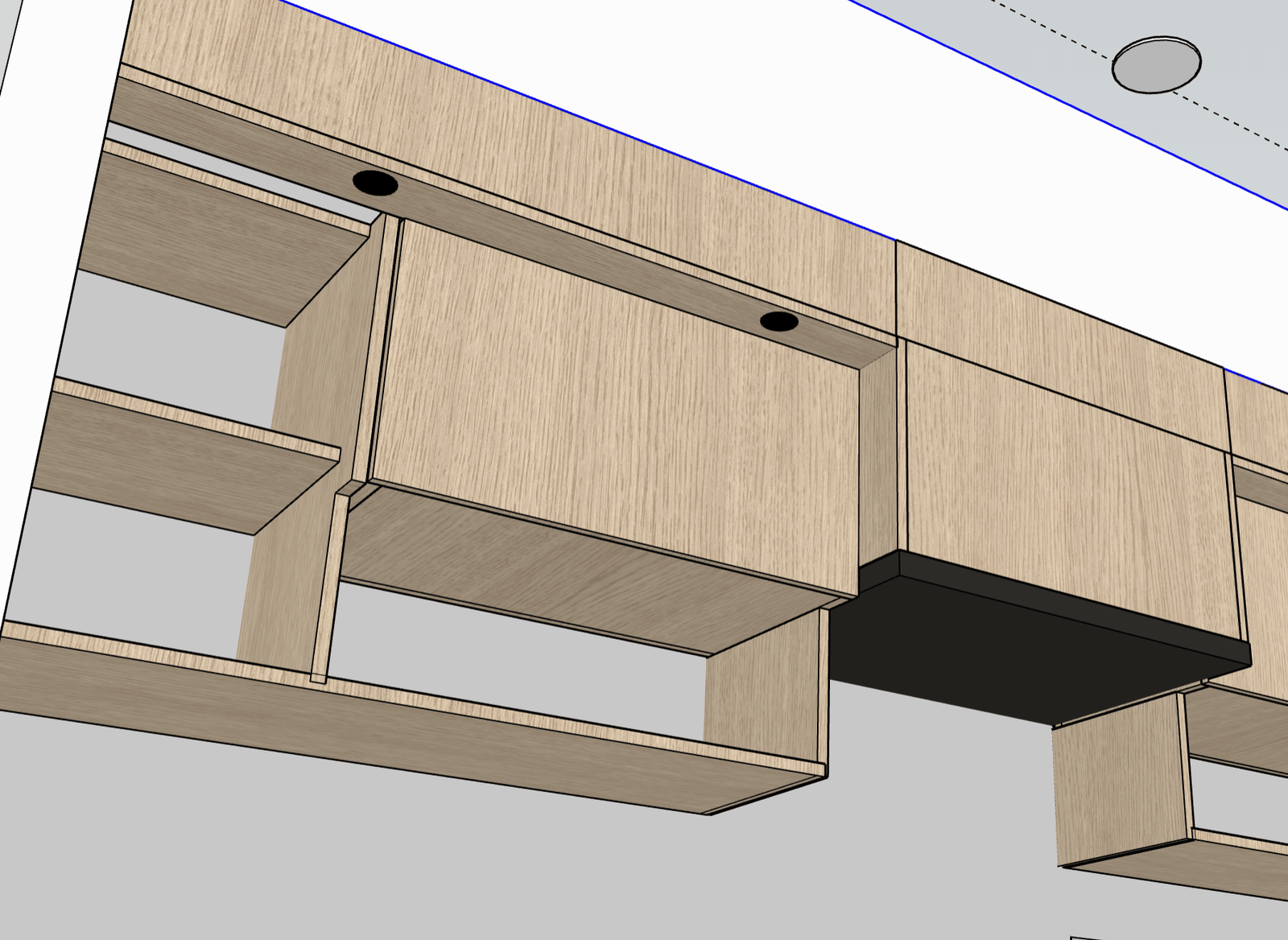 how far from wall should recessed lights be in kitchen