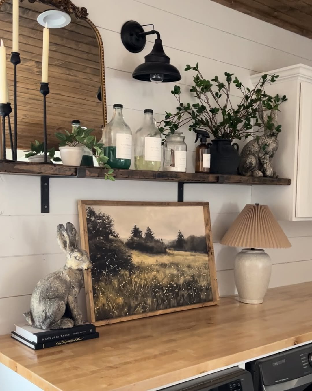 how to decorate a bare kitchen wall