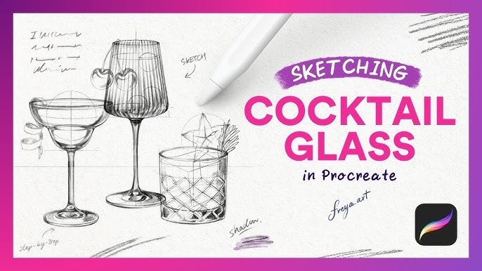 How to Draw a Cocktail Glass: Step-by-Step Guide 1 how to draw a cocktail glass