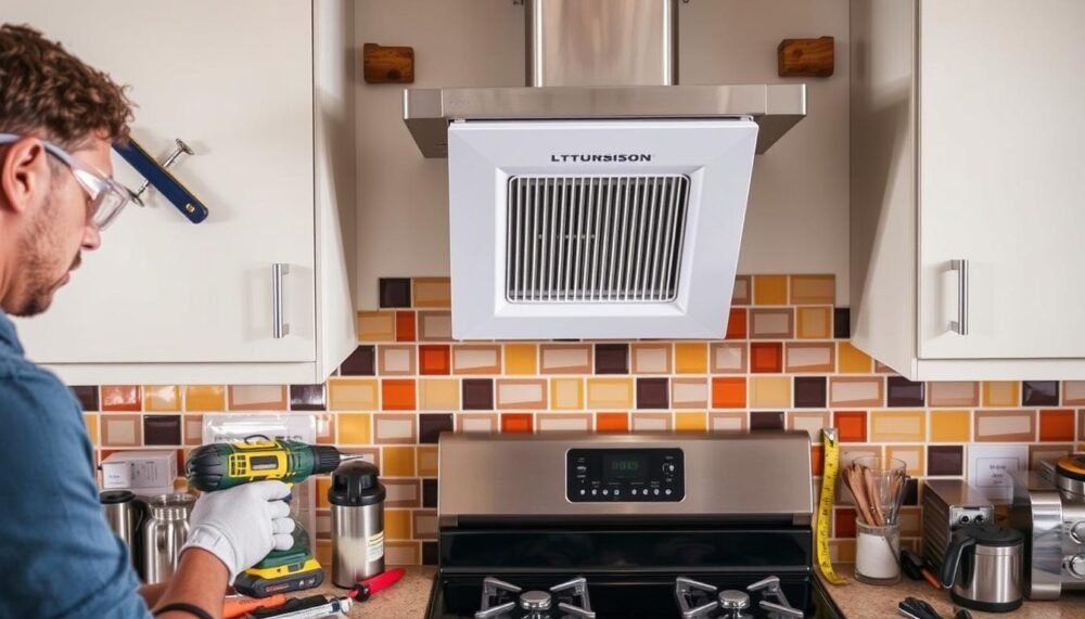 Step-by-step installation of wall kitchen exhaust vent