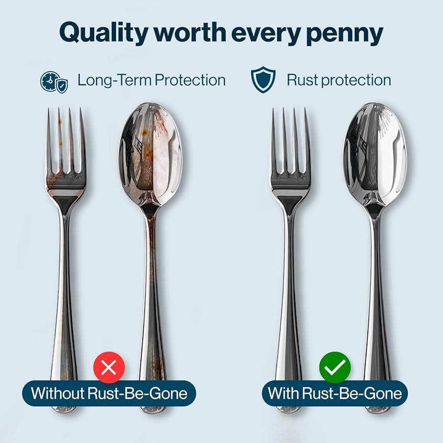 how to remove rust from flatware