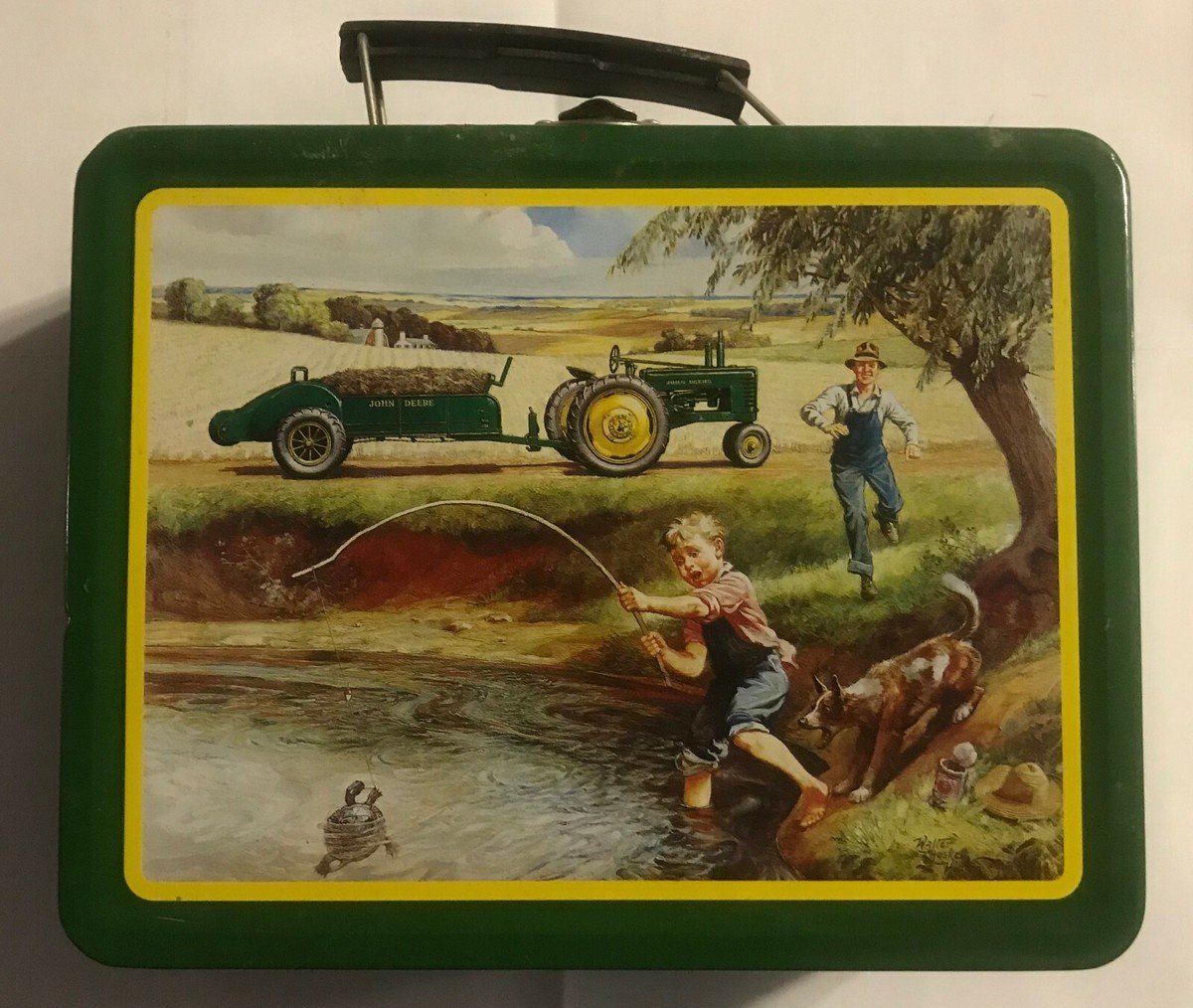 john deere tin lunch