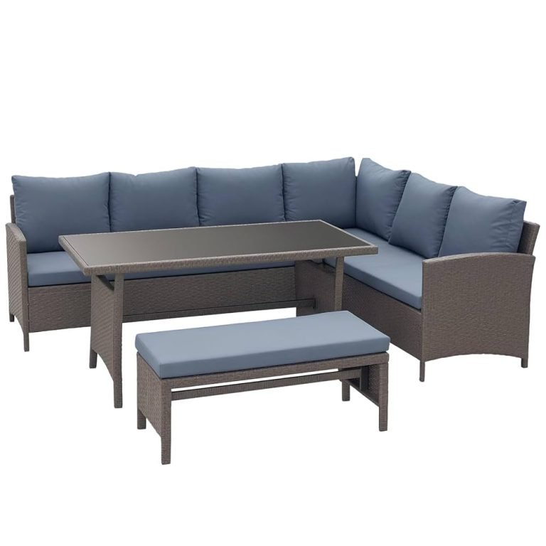 L Shaped Outdoor Dining Set: Ultimate Comfort for Stylish Gatherings 7 l shaped outdoor dining set 1