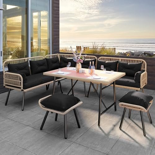 L Shaped Outdoor Dining Set: Stylish Comfort for Perfect Backyard Gatherings 15 l shaped outdoor dining set