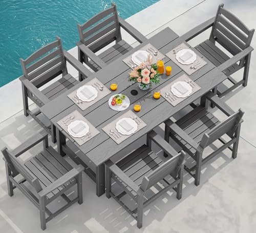 Large Outdoor Dining Table Set: Top 7-Piece Patio Furniture for Spacious Gatherings 11 large outdoor dining table set