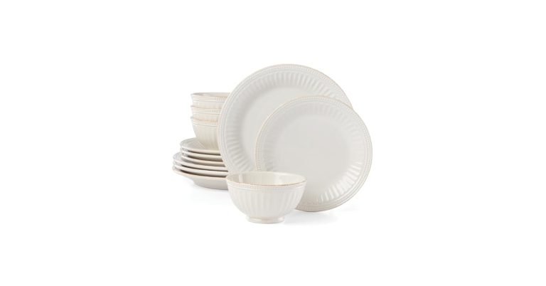 Lenox French Perle Groove 12 Piece Dinnerware Set: Stylish Elegance 15 lenox french perle groove 12 piece dinnerware set