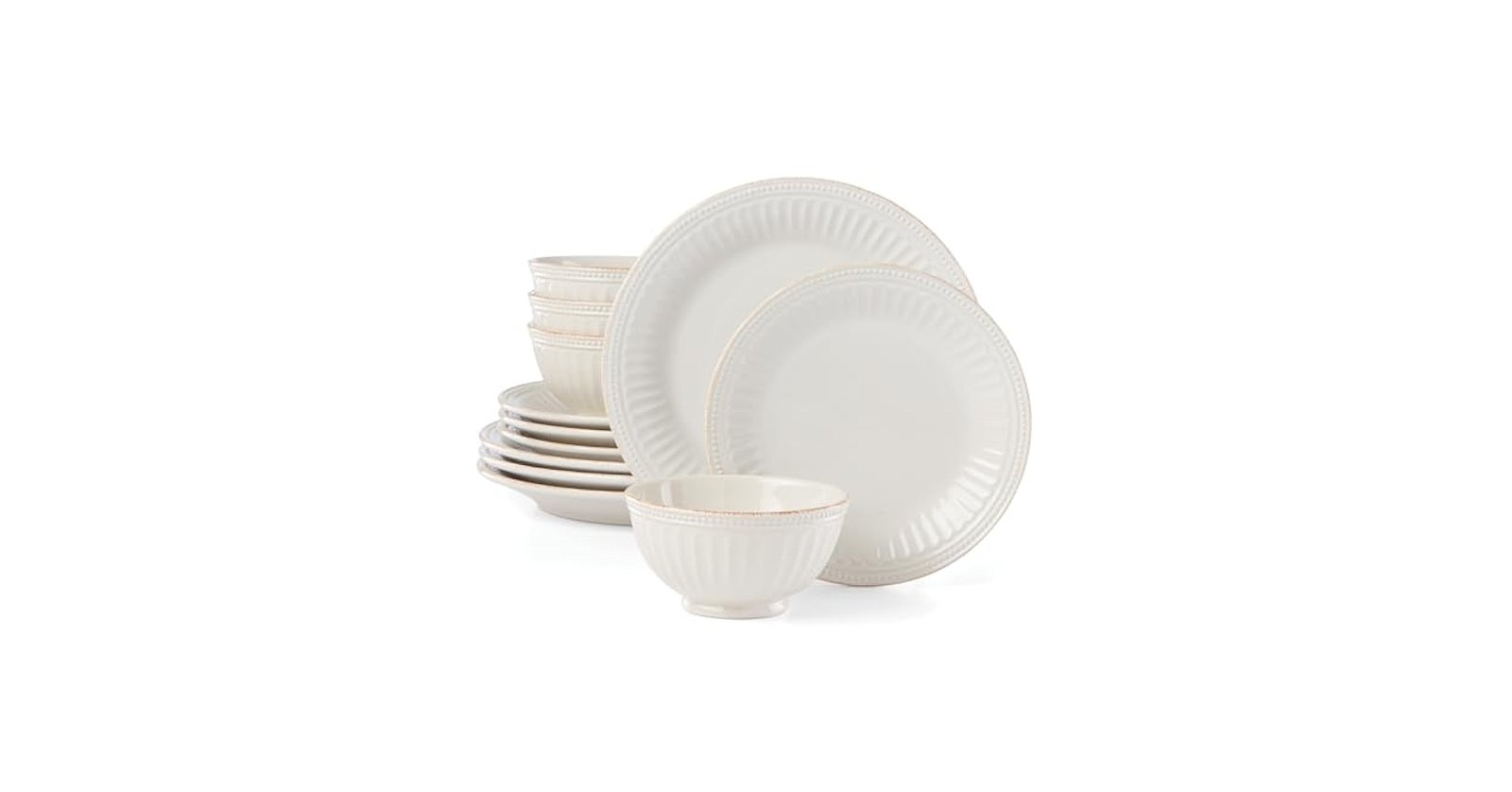 lenox french perle groove 12 piece dinnerware set