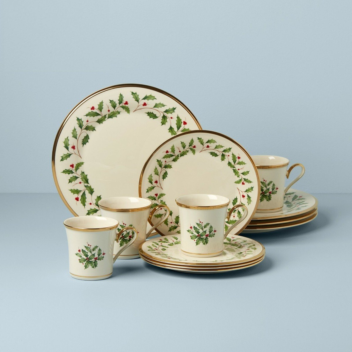 lenox holiday 12 piece dinnerware set
