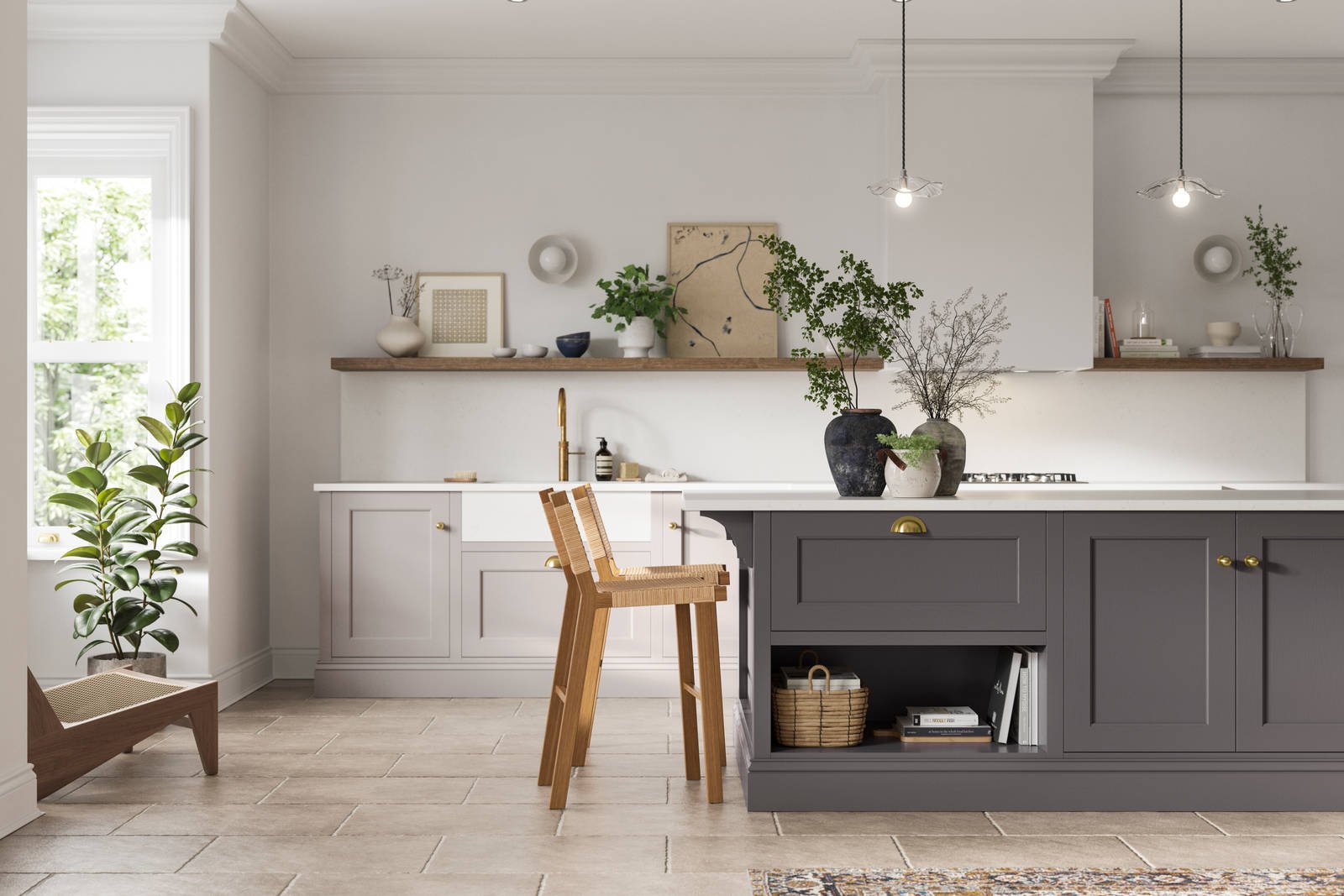 light grey kitchen what colour walls